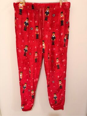 Joyspun Children's Red Nutcracker Fleece Pajama Pants